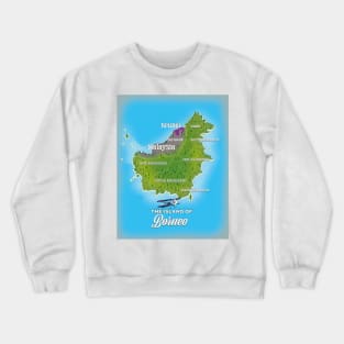 Borneo Map Crewneck Sweatshirt